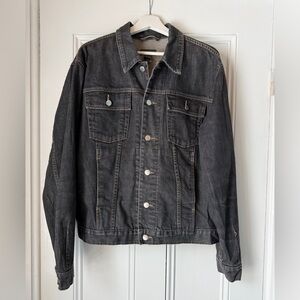 Vintage Men’s Banana Republic Black Denim Jean Jacket (Size L)